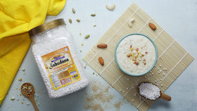 Rani Sabudana label close-up shows premium non-GMO sago quality