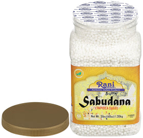 Rani Sabudana pearls prepared for sabudana khichdi in a pan