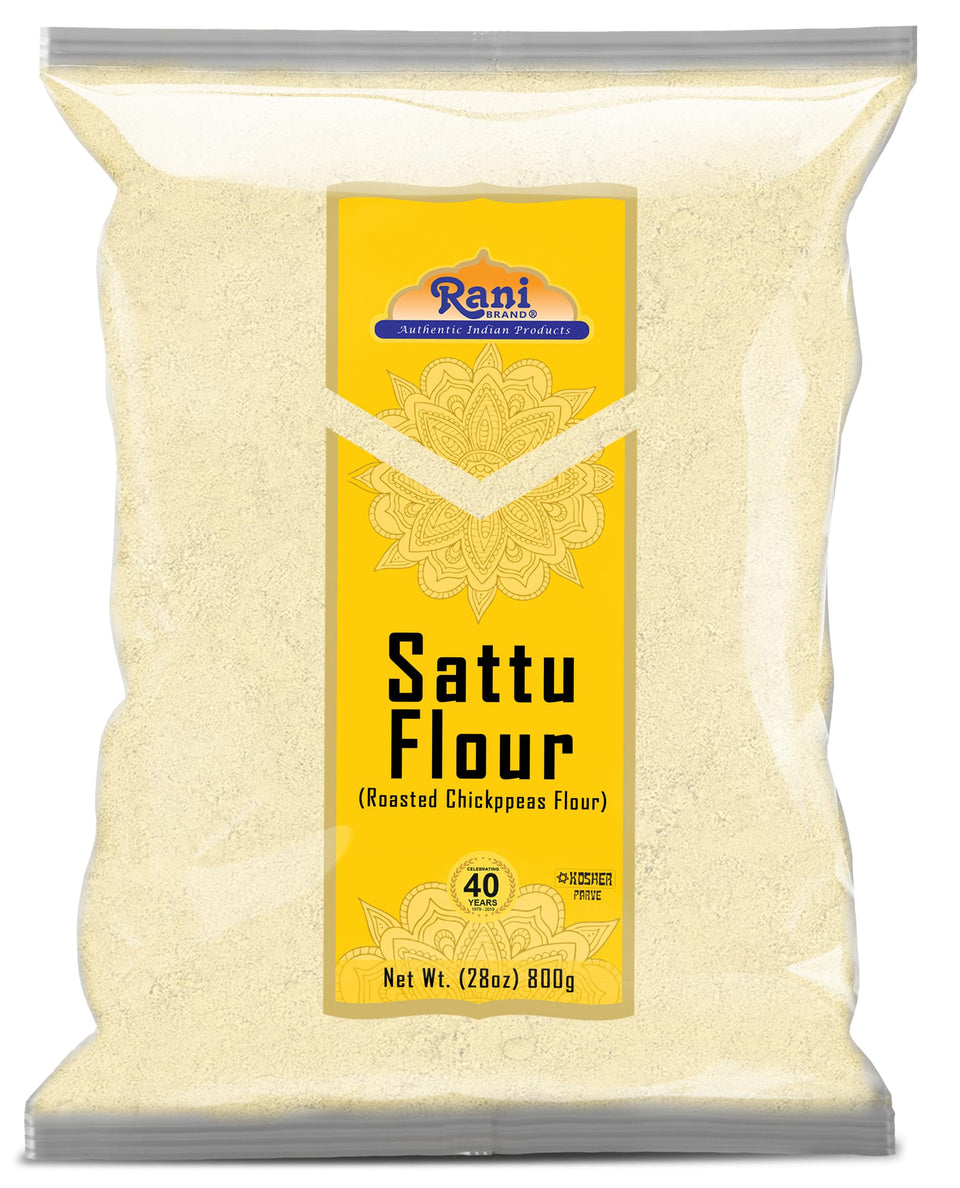 Rani Sattu flour bag close-up, gluten-friendly cooking option