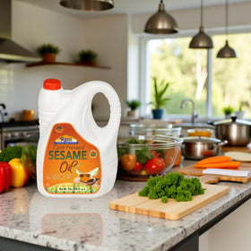 Rani sesame oil drizzled over finished dish for depth of flavor