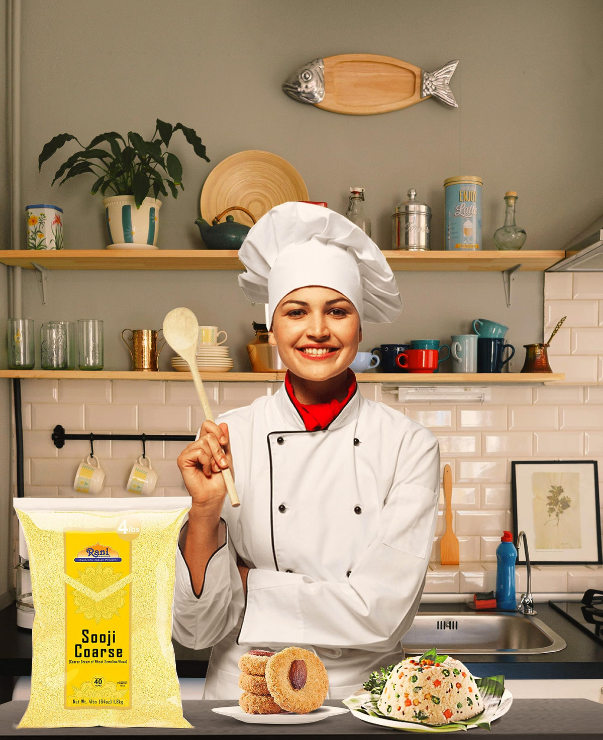 Rani Sooji Coarse pours smoothly, ideal for halwa and upma.