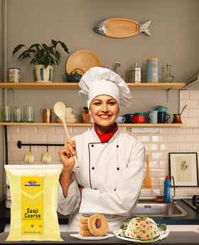 Rani Sooji Coarse pours smoothly, ideal for halwa and upma.