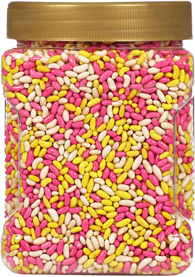 Rani Sugar Coated Fennel Candy vegan gluten-free badge beside jar.