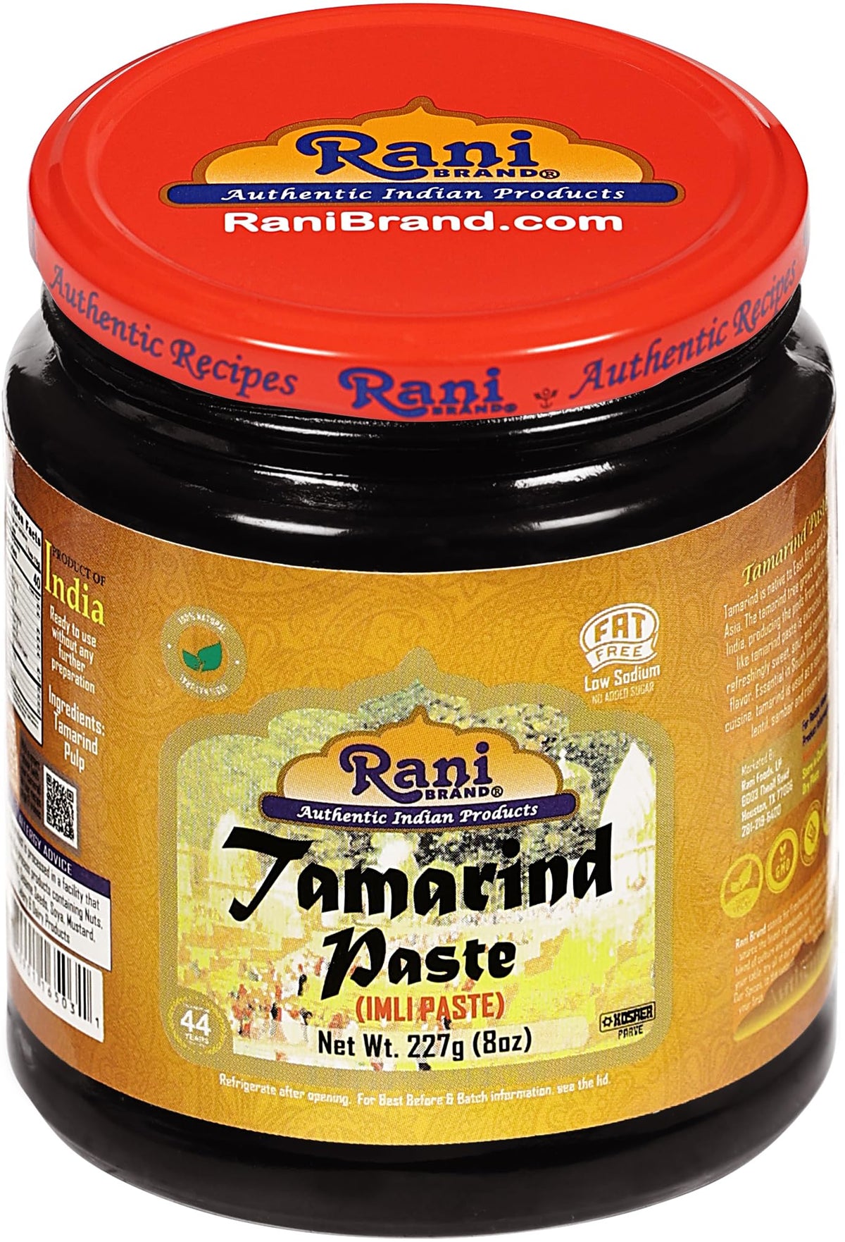 Kosher-certified Rani Tamarind paste packaging