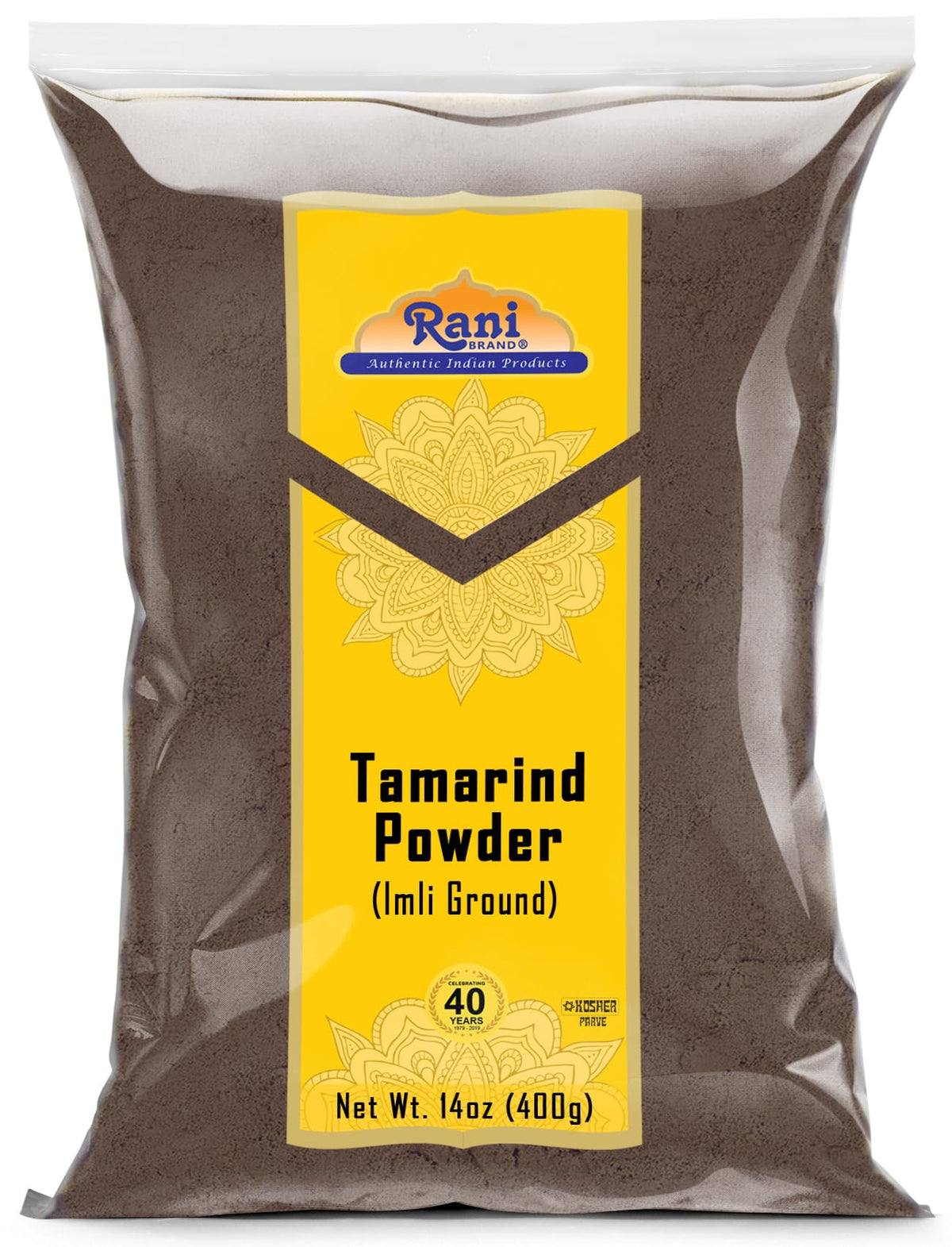 Rani Tamarind Powder bottle close-up for authentic chutneys and tangy sauces.