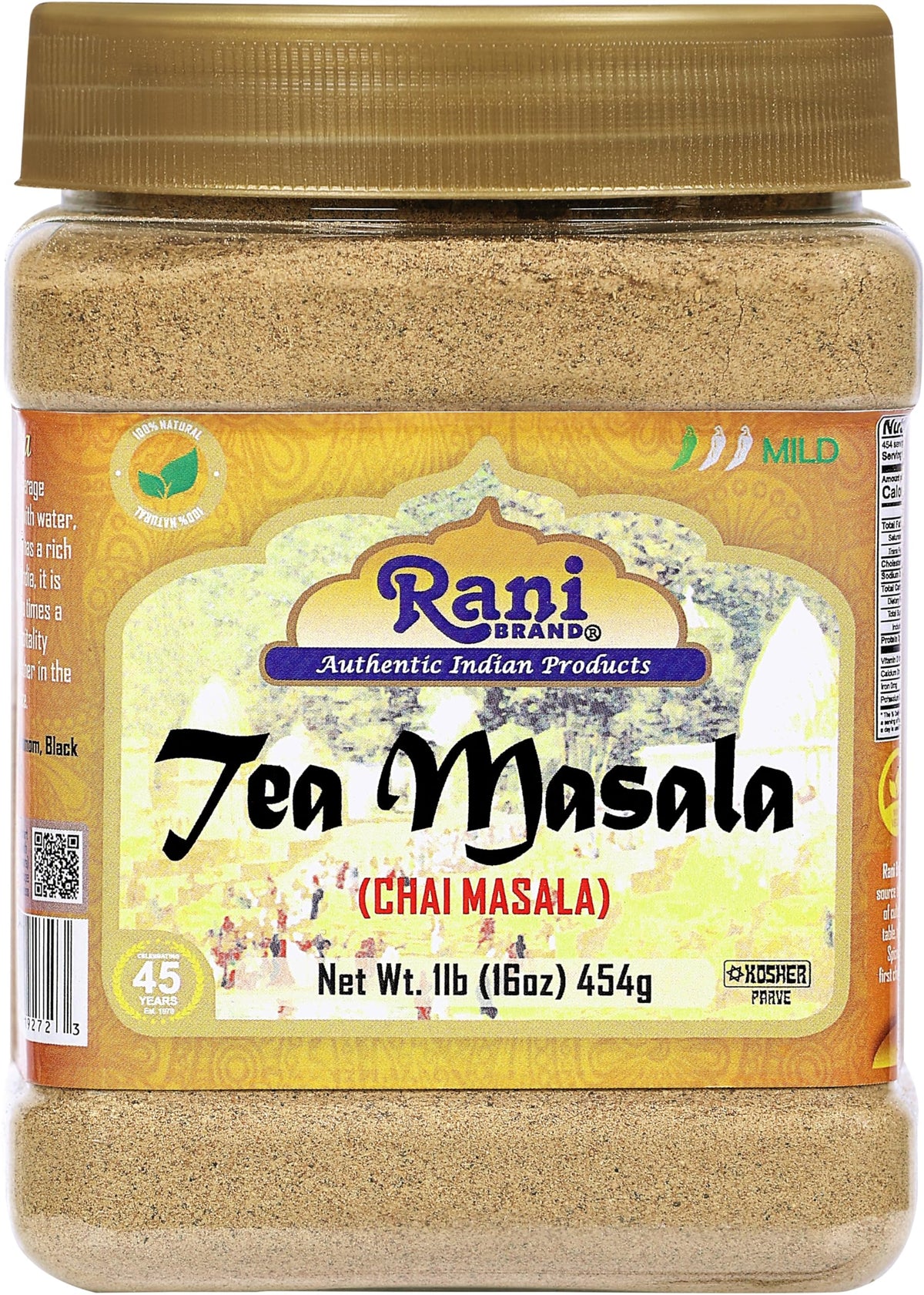 Rani Tea Masala spice blend jar ready for authentic chai at home.