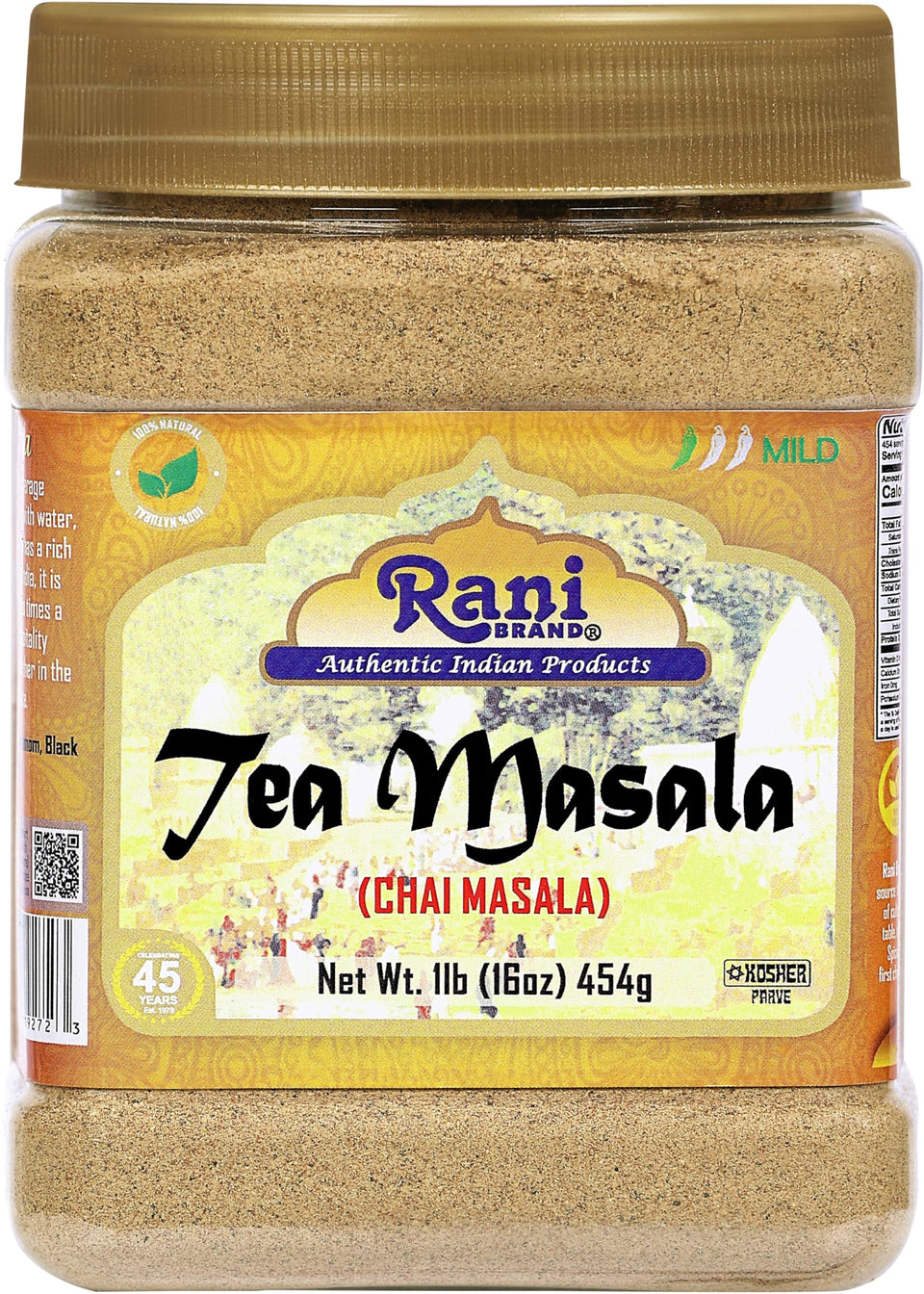 Rani Tea Masala spice blend jar ready for authentic chai at home.