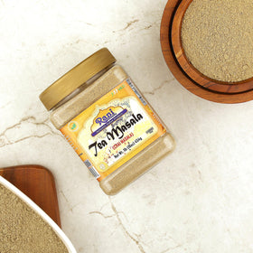Rani Tea Masala label close-up showing authentic Indian spices.