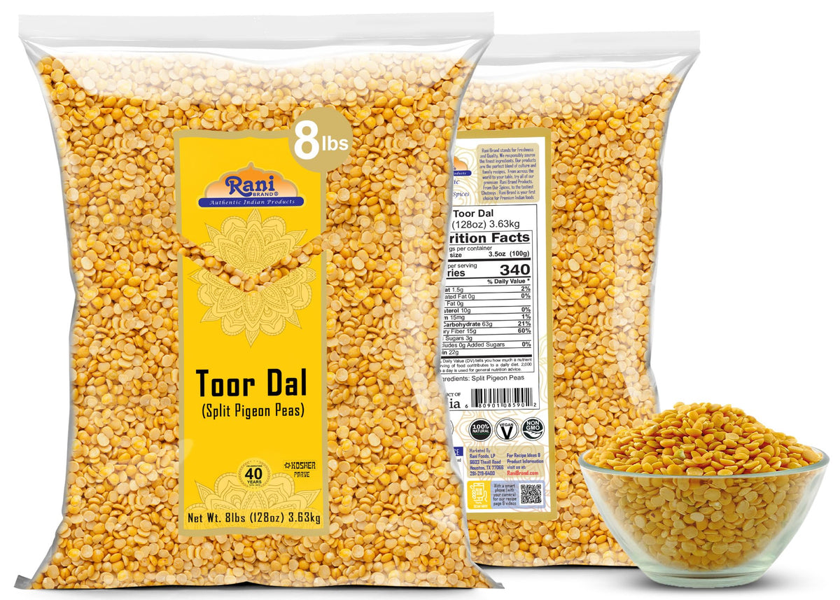 Rani Toor Dal non-GMO bulk staple for versatile Indian recipes.