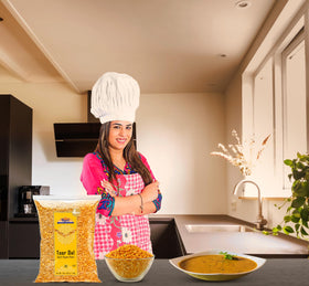 Rani Toor Dal serving bowl ready to serve with comforting dal.