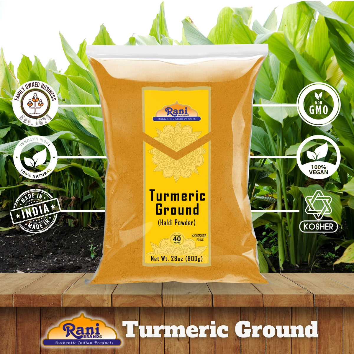 Rani label with kosher and non-GMO seals signals quality.