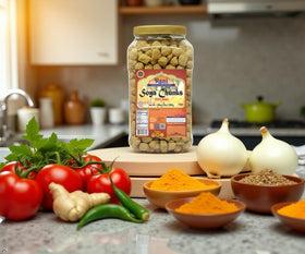 Rani Brand Soya Chunks Nuggets curry dish demonstrates hearty, meat-free protein in a familiar recipe