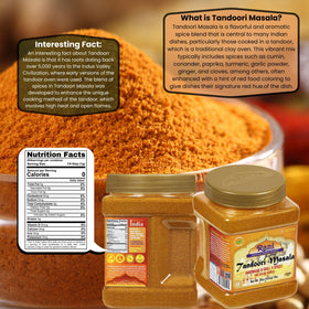 Rani Brand Tandoori Masala bottle pouring spices for marinade inspiration