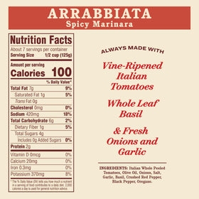 Rao's Arrabbiata sauce highlights crushed red pepper for heat