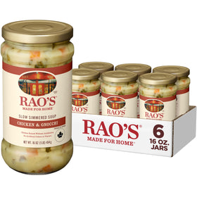 Rao’s Made For Home Chicken & Gnocchi Soup in a bowl, ready to enjoy.