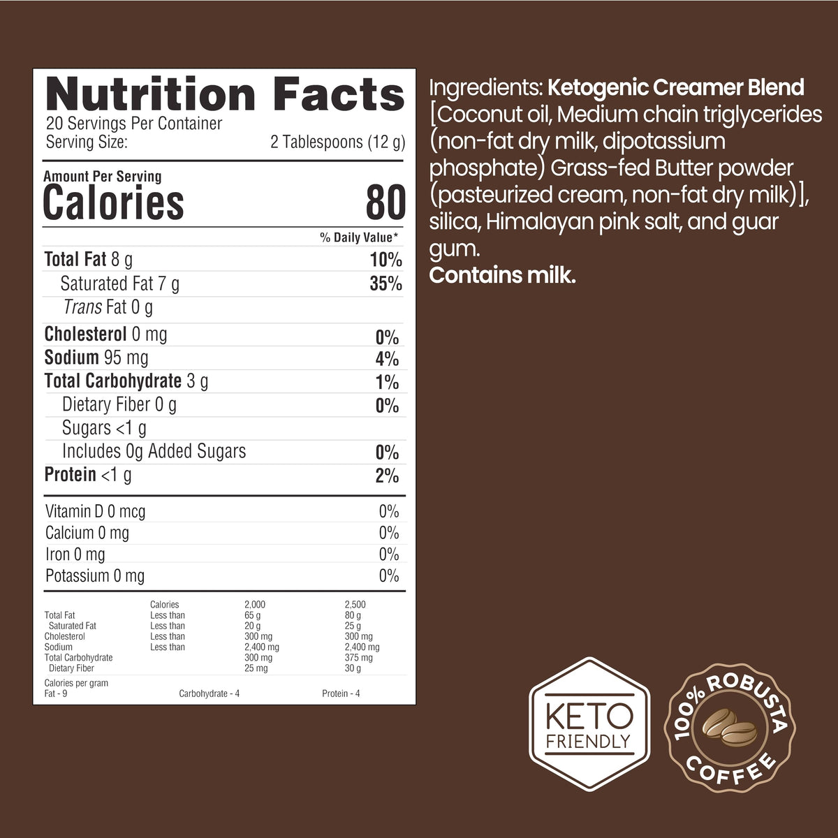 Rapid Fire Keto Creamer bottle pour shows creamy texture for rich coffee.