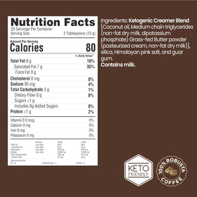 Rapid Fire Keto Creamer bottle pour shows creamy texture for rich coffee.