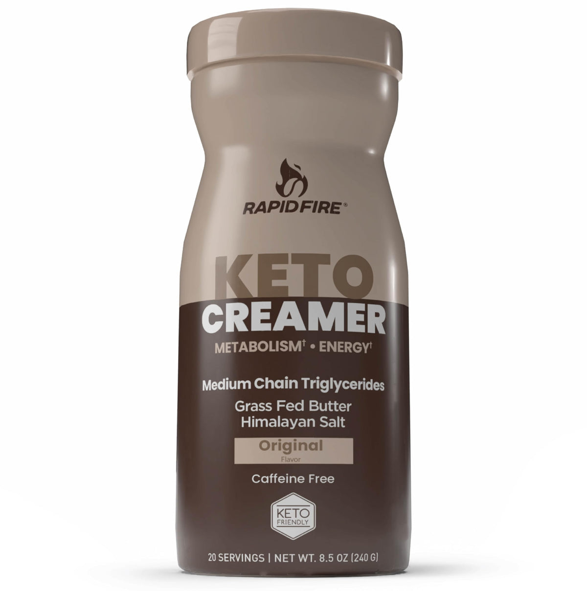 Rapid Fire Ketogenic Creamer powder for MCT energy boost in your coffee