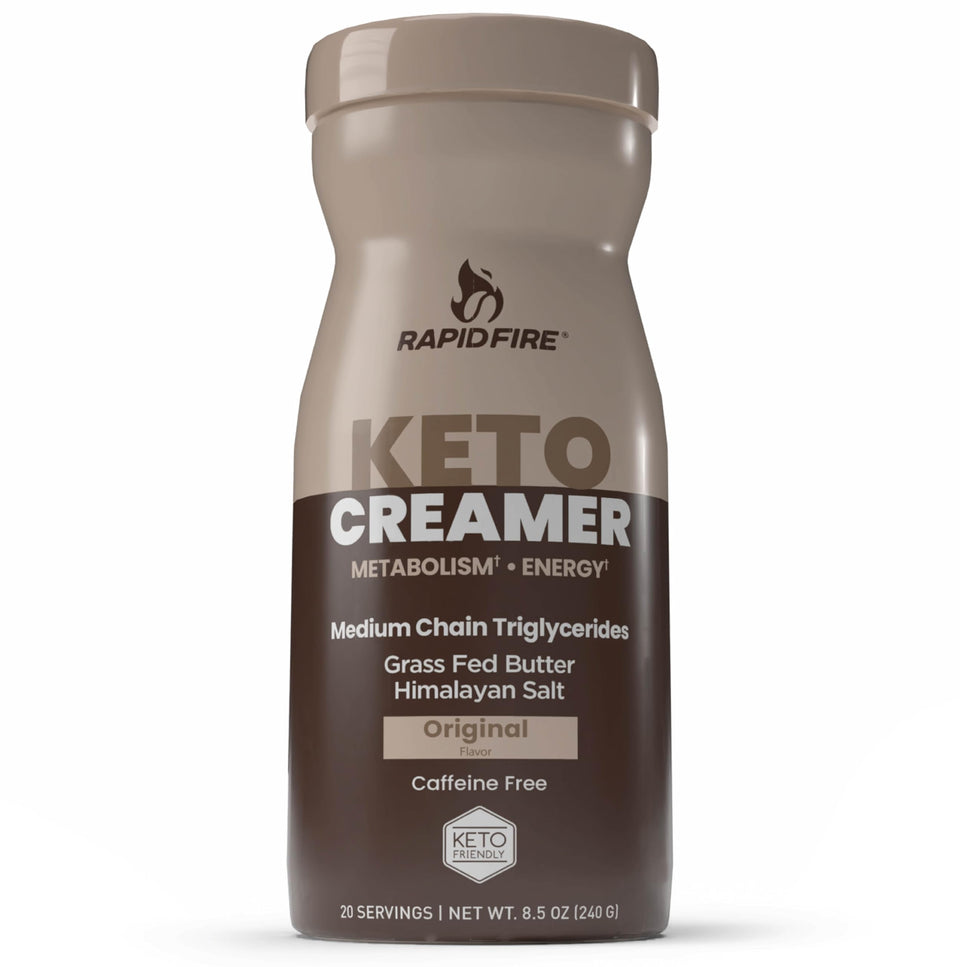 Rapid Fire Ketogenic Creamer powder for MCT energy boost in your coffee