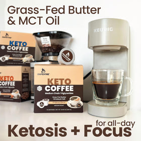 Rapid Fire grass-fed butter in coffee for a rich, creamy texture.