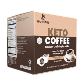 Rapid Fire MCT coconut oil infusion enhances metabolism and focus.