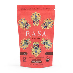 Rasa Cacao tin front showing branding and eco packaging