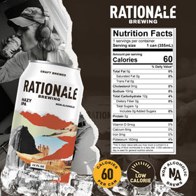 Rationale Brewing Hazy IPA being poured with full-bodied aroma and crisp finish.