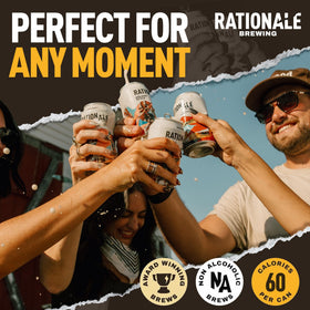 Rationale Brewing Low-Calorie Hazy IPA, a lighter craft option with satisfying flavor.