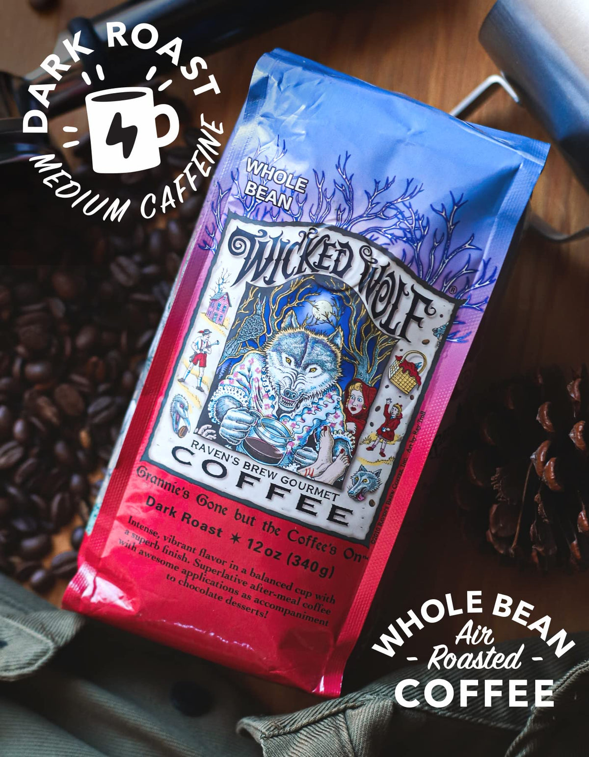 Raven's Brew air-roasted coffee delivers a cleaner, less bitter flavor.