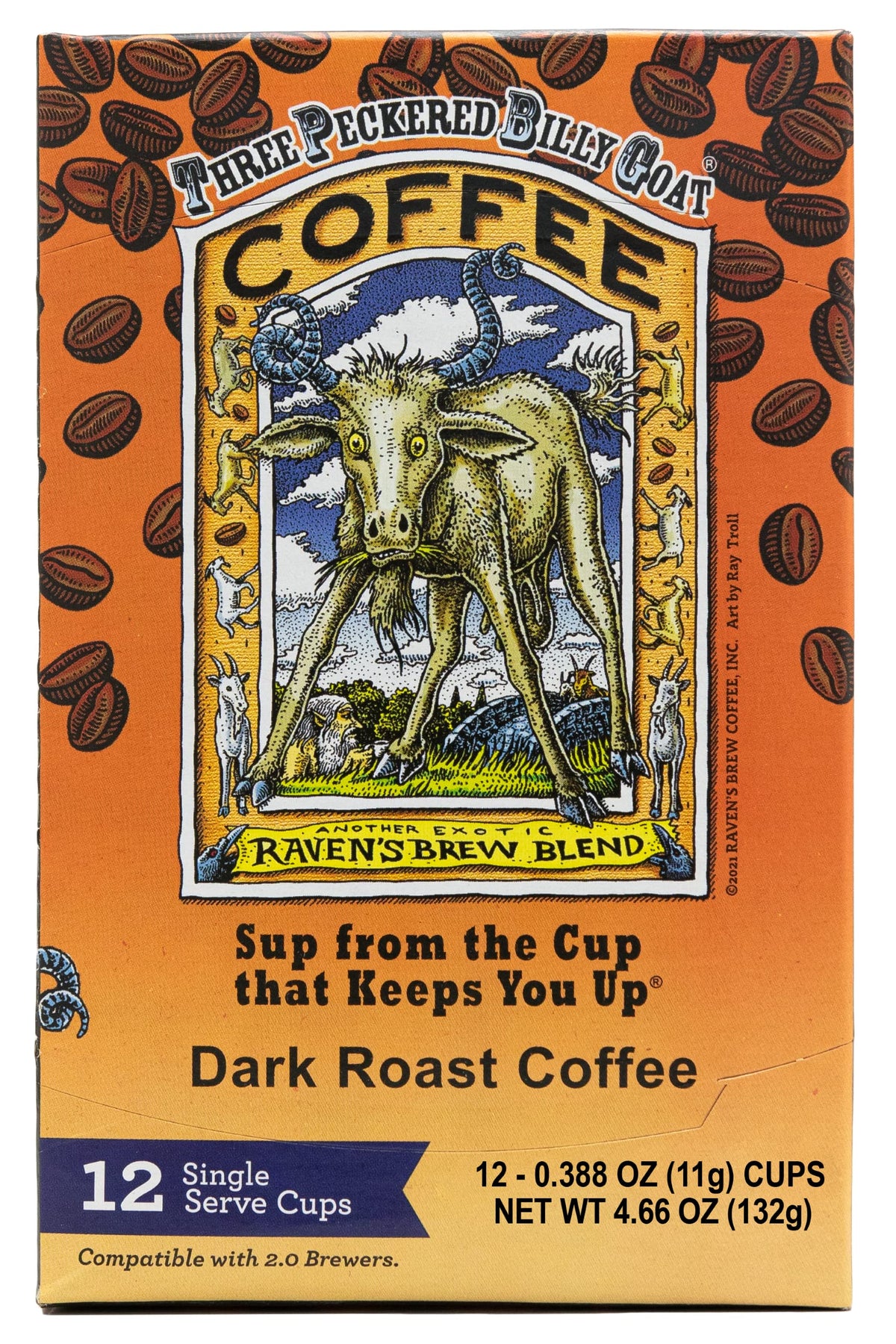 Raven's Brew dark roast aroma filling a kitchen during prep