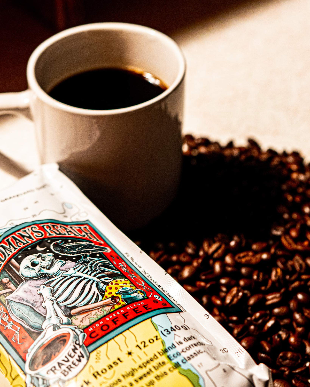 Raven’s Brew Deadman’s Reach brewing options for drip, press, and espresso