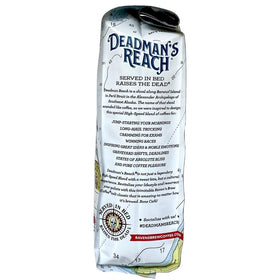 Raven's Brew Deadman's Reach coffee in bed conveys a bold morning ritual with rich aroma.