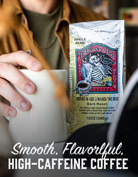 Raven's Brew Deadman's Reach espresso-shot-ready grind for bold shots