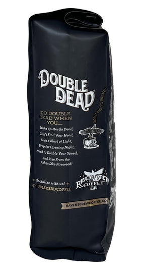 12oz Raven's Brew Double Dead package ready for brewing.