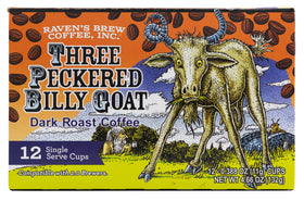 Raven's Brew high caffeine dark roast K-Cup pod with bold aroma for a strong morning start