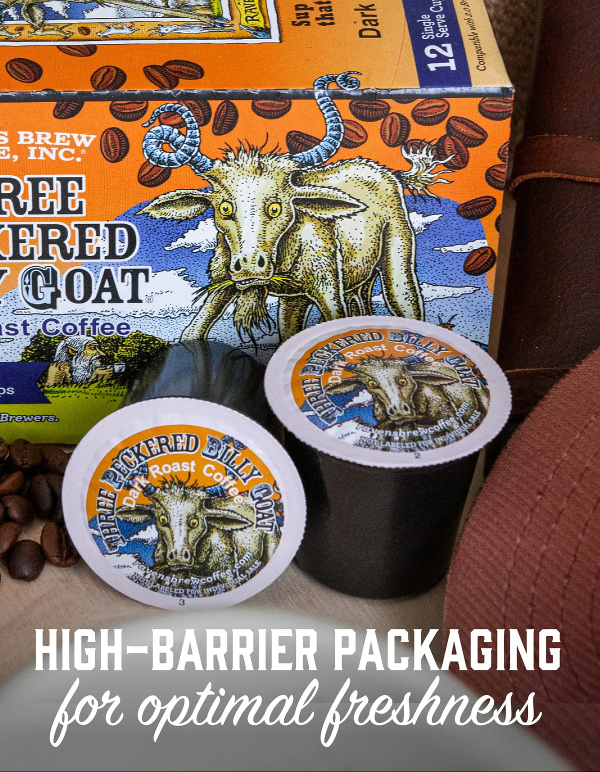 Raven's Brew K-Cup compatible brewers scene illustrating easy, compatible caffeine brewing