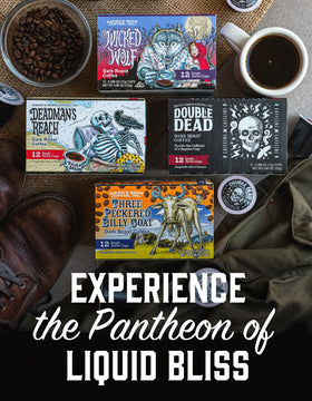 Raven's Brew nitrogen-flushed packaging close-up preserving freshness and flavor