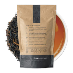 Raw Brewing loose-leaf close-up highlights organic quality for vibrant brews.