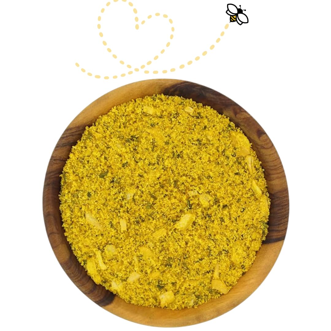 Raw Essentials Chicken Soup Blend label closeup highlighting premium seasoning.
