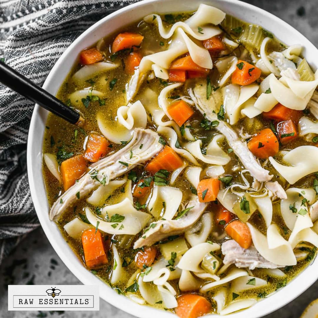 Raw Essentials Chicken Soup Blend ingredients closeup emphasizing versatile spice mix.
