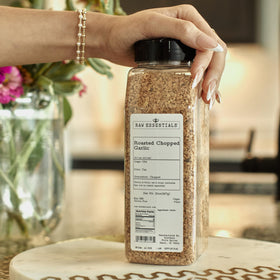 Raw Essentials roasted chopped garlic marination bowl suggests richer meat and veggie outcomes.