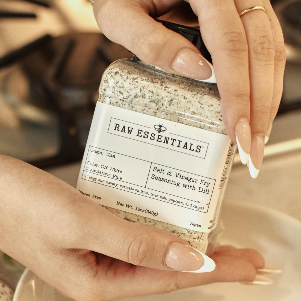 Raw Essentials on grilled meats for a savory dill accent