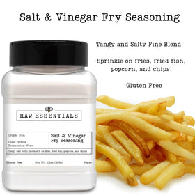 Raw Essentials seasoning on crispy chips delivering bold tangy and salty crunch