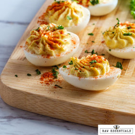 Raw Essentials smoked paprika powder packaging showcases long shelf life and versatility.