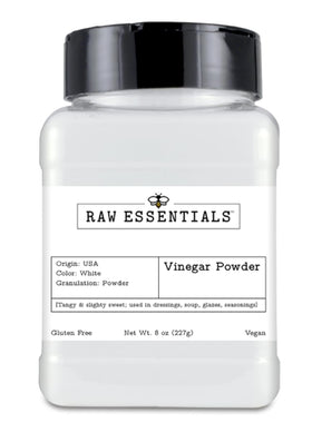 Raw Essentials White Vinegar Powder bottle for tangy dressings