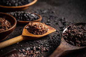 Raw Garden Black Lava salt finishes dishes with subtle smoky nuance
