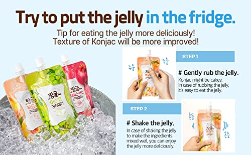 Rawel Thingle Peach Konjac Jelly ingredients with konjac focus.