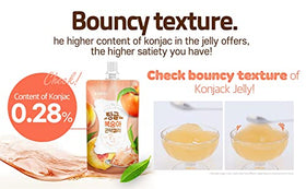 Rawel Sugar-free Peach Konjac Jelly, low calorie snack option.
