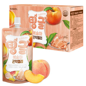 Rawel Thingle Peach Konjac Jelly box displaying 10-pack set.