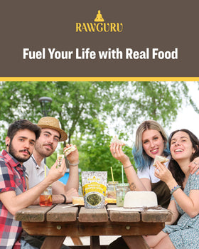 RawGuru Sprouted Pumpkin Seeds ready-to-eat, free from additives.